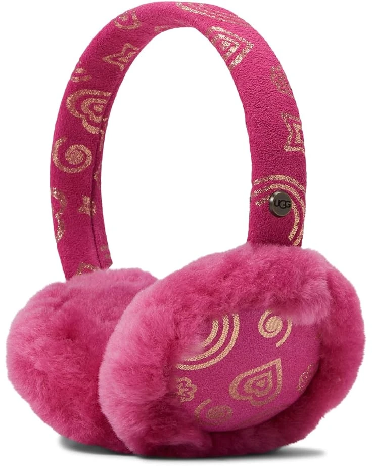 UGG Kids Water Resistant Sheepskin Love Print Earmuffs (Toddler/Little Kids) 3 UGG Kids Water Resistant Sheepskin Love Print Earmuffs (Toddler/Little Kids)