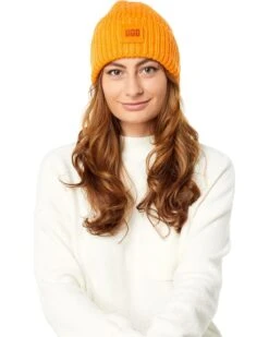 UGG Chunky Rib Beanie With UGG Logo